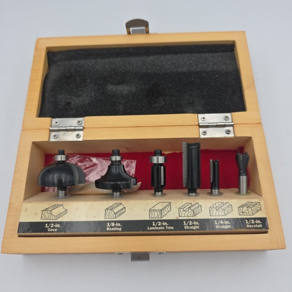 Craftsman Router Bit Set Cove 1/2 Flush 1/2 Laminate 1/2 Straight Dovetail 1/2